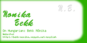 monika bekk business card