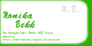 monika bekk business card